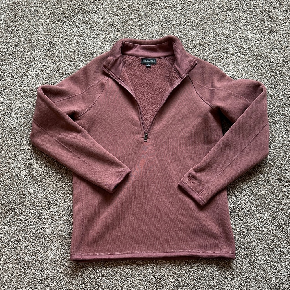 Women's Mauve Quarter-Zip Sweater